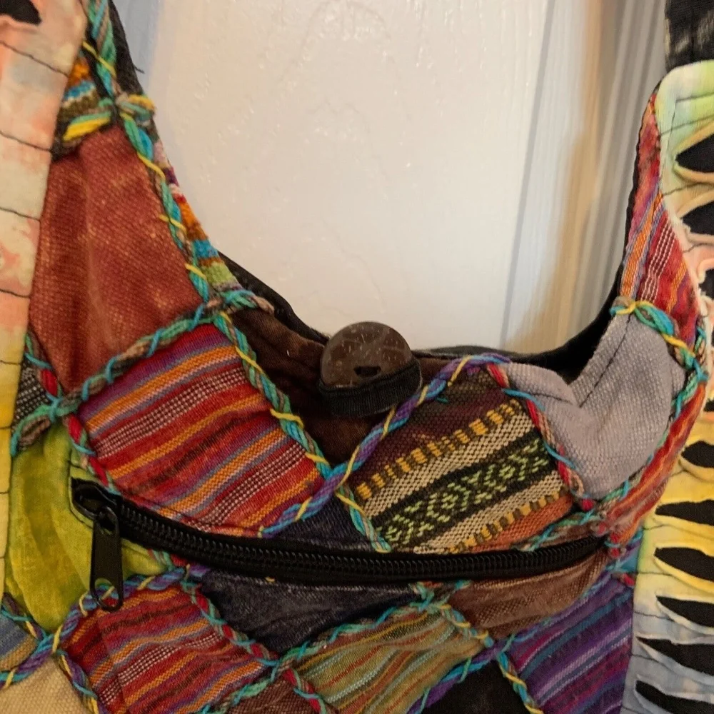 Handmade Multicolored Patchwork Hobo Crossbody Y2k Purse